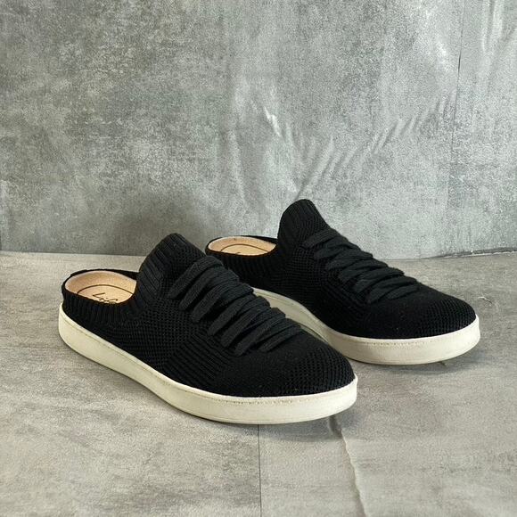 LIFESTRIDE Women's Black Fabric Ease Round-Toe Lace Detail Slip-On Mule Sneakers - Picture 3 of 8